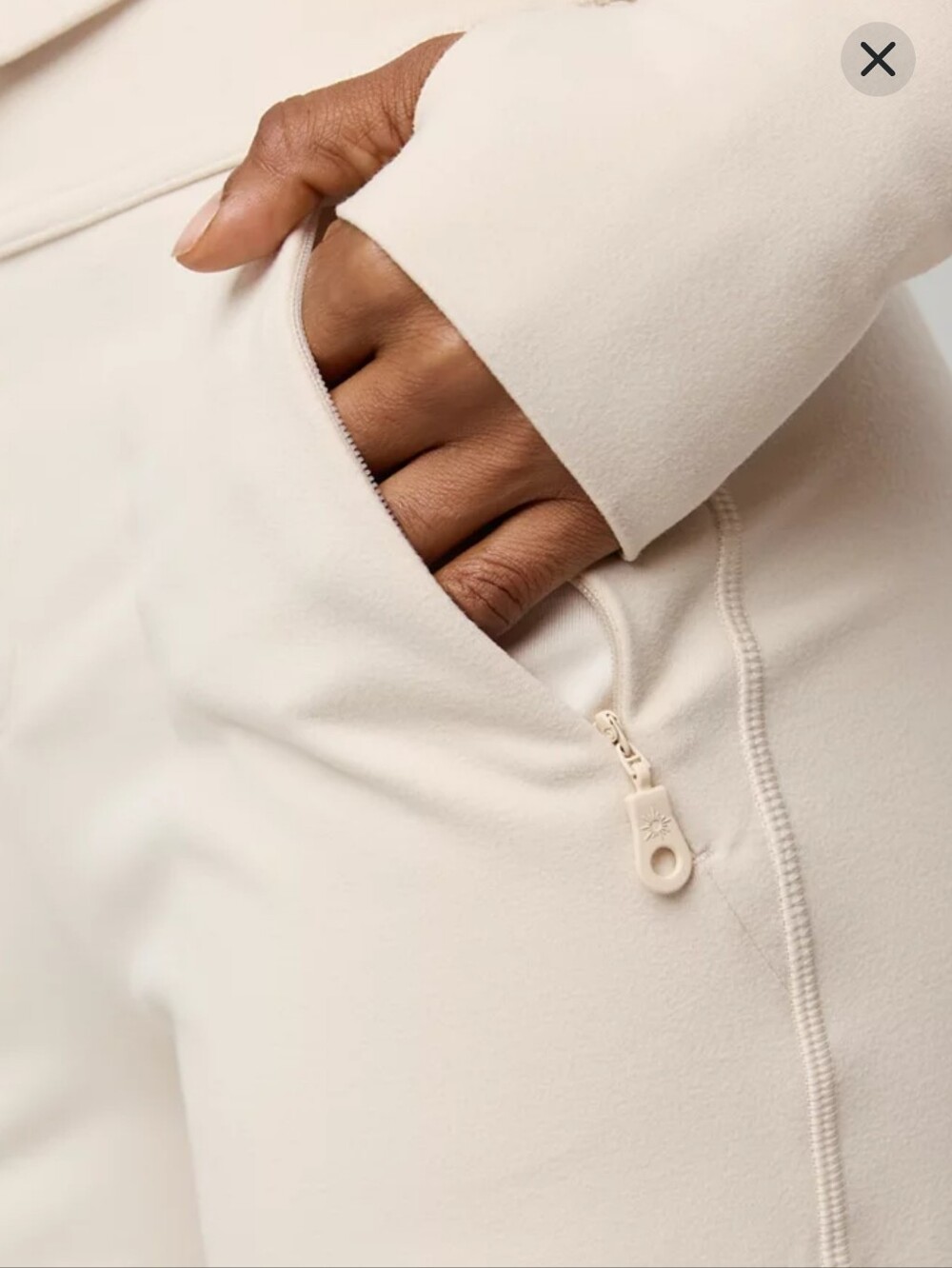 aerie Offline Wide-Leg The Hugger Trousers in Cream Woman M Long NWT - Picture 2 of 12